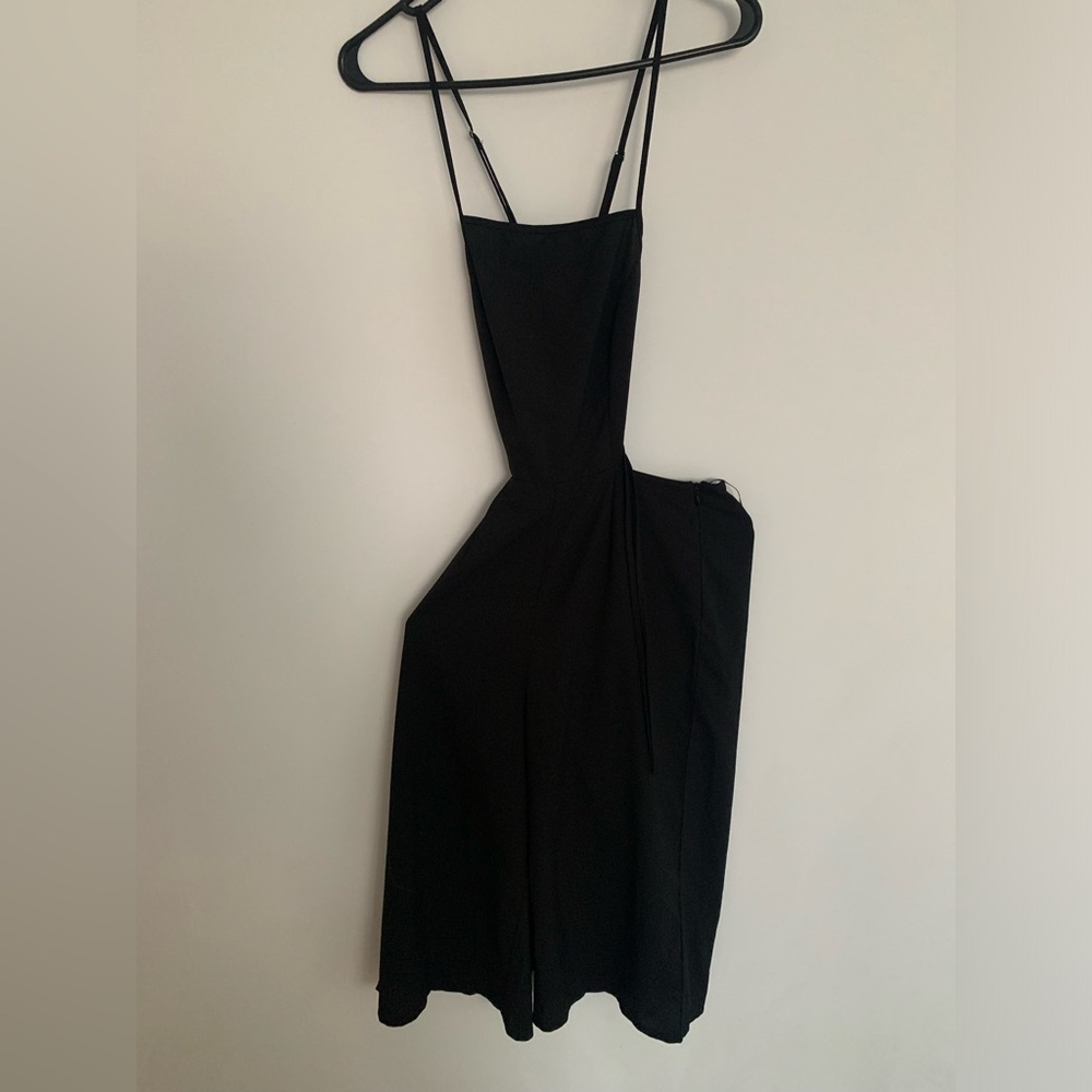 Black backless jumpsuit